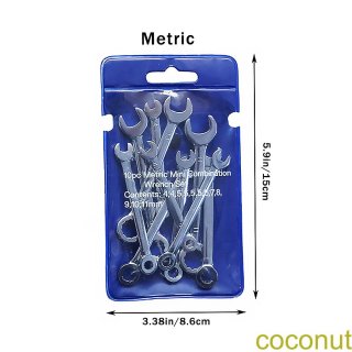 10Pcs Mini Wrench Set Combination Wrench Spanner 