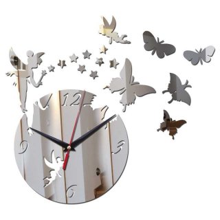 LUMINOVA Jam Dinding Quartz Creative Clock Design Model Fairy Decoration Cute Unik Elegan - NS004