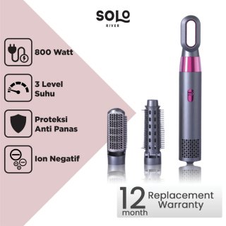 SOLO RIVER Sisir Pengering Rambut (3 in 1) Hair Dryer Comb Blow Dryer