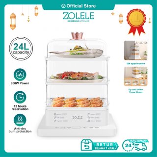 16. Zolele Electric Food Steamer, Ada 3 Layer untuk Mengukus