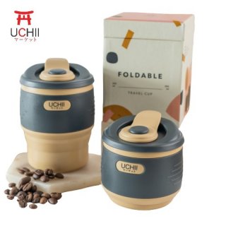 3. UCHII Silicone Foldable Travel Coffee Cup, Praktis dan Bisa Dilipat
