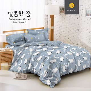 7. KENDRA Bedcover Set 180x200cm King Size Bed Sweet Dream, Adem dan Tidak Bikin Gerah