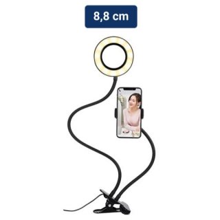 9. RingLight Selfie Portable Midio 16cm Dengan Holder U Zoom Conference Call, Bikin Foto lebih Estetik