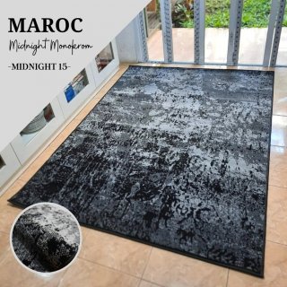 Maroc Karpet Lantai Monokrom BW15