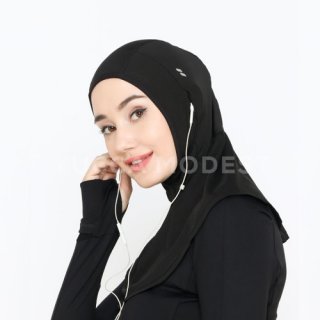Yucca Modest - Nawra Pro Sport Hijab | Kerudung Olahraga Instan | Jilbab Earphone