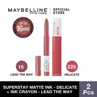 21. Maybelline Superstay Matte Ink & Superstay Ink Crayon Lipstick, Duo Lipstik untuk yang Hobi Makeup