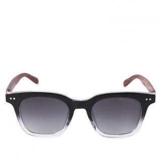 26. Urban State - Polarized Plastic Frame Zora Square Sunglasses - Black Multi