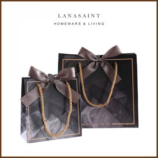 LANASAINT Paperbag Marble Premium Paper Bag Marmer Kantong Hadiah Goodie Bag