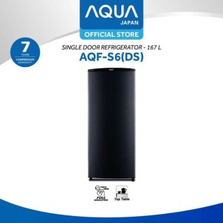 AQUA AQFS6DS/S Kulkas Freezer 6 Rak 167 liter - Dark Silver