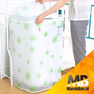 Tutup Cover Pelindung Mesin Cuci 1 Tabung Motif Bahan PEVA Anti Air Nasei