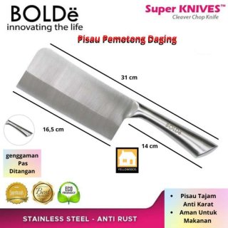 Pisau Daging Stainless Golok Bolde Super Knives Titanium Chop Knife