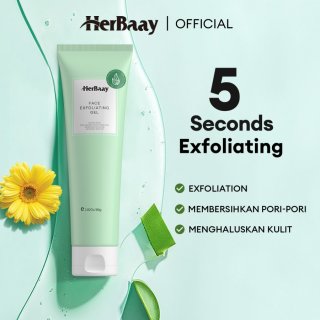 HerBaay Exfoliating Gel Scrub Wajah Cleansing Scrub peeling gel 80g