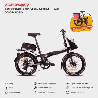 Sepeda Lipat Genio Vesta 1.0 Alloy 