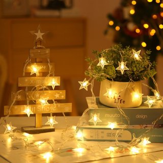 6. Lampu Hias LED Natal Bintang Unik, Bikin Makin Meriah