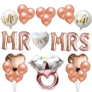 MR&MRS ROSE GOLD DEKORASI/BALON FOIL WEDDING/BALON ENGAGEMENT