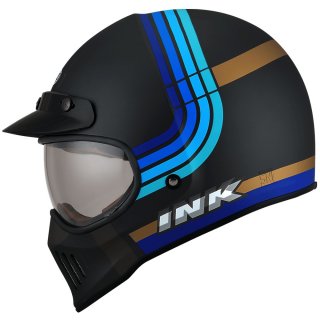 Helm Ink Trooper Borderline - Matt Anthracite/Blue