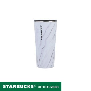 25. Starbucks Tumbler 16oz Double Wall Stainless Steel White Marble Core