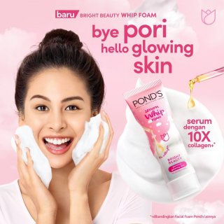 Ponds Whip Facial Foam Sabun Cuci Muka Bright Beauty With 10X Collagen Serum