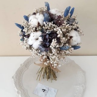 Jefe Flower Blue Natural Wedding Bouquet 