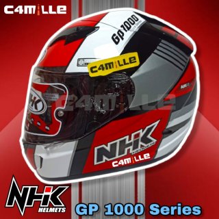 HELM NHK GP1000 SXR BLACK RED DOUBLE VISOR FULL FACE