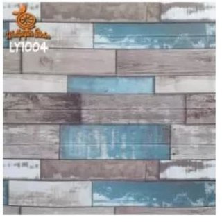 LY1004 Wallpaper Motif Serat Kayu Wood Modern Foam 3D 