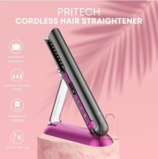 PRITECH Wireless Portable Hair Straightener Flat Iron