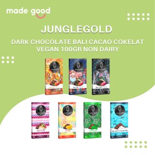 Dark Chocolate Bali Junglegold Cacao Cokelat Vegan 100gr Non Dairy