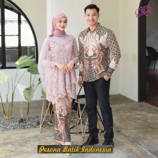 Pakaian Wanita Gaun Kebaya Couple Kemeja Batik Lamaran Premium Jumbo