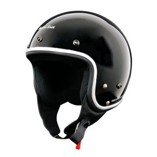 Howard Smith Helm Half Face Retro Original - Deep Black 