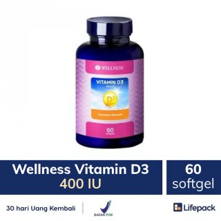 Wellness Vitamin D3 400 IU
