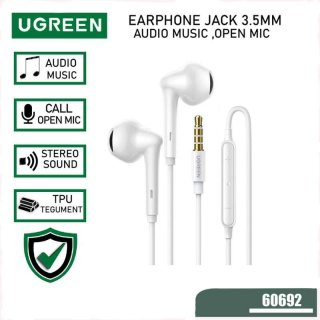 Ugreen Headset Jack 3.5mm Handsfree Earphone Stereo Mic 60692