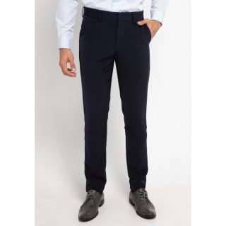 4. BlueButton Smart Trouser Celana Panjang Pria Bahan Slim Fit Formal Kerja Kantor Navy