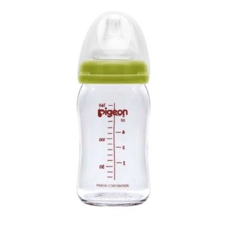 PIGEON Botol Gelas Wide Neck 160ml W/P-Plus Nipple