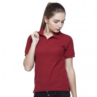 9. Kaos cewek Distro Polo Shirt, Kaos Terasa Nyaman Dipakai
