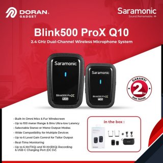 Saramonic Blink 500 Pro X Q10 Dual-Channel Wireless Microphone System