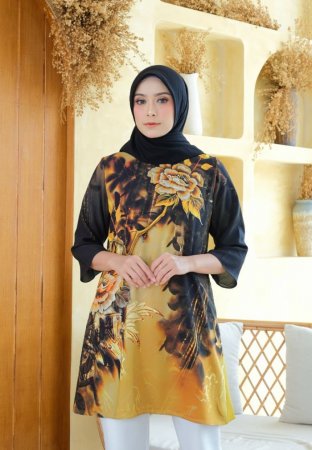 Tunik Kuning Bahan Sifon Premium By Brilliant Girl