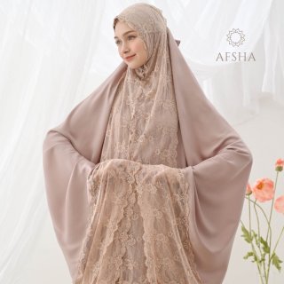 Afsha - Mukena Zarra Premium Zara Silk Renda