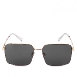 24. Urban State - Polarized Metal Frame Le Grand Square Sunglasses - Black Gold