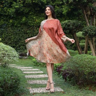 Rinjanie Avon Dress Batik Terracotta