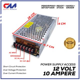 Power Supply 12 Volt 10 Ampere Murni, PSU 12V 10A Termurah