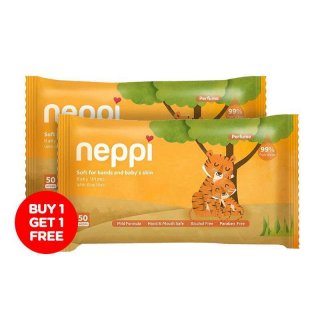 Buy 1 Get 1 - Neppi Baby Wipes Parfume [50 Sheets]