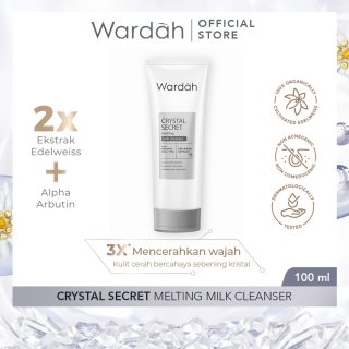 Wardah Crystal Secret Melting Milk Cleanser with Natural AHA+PHA
