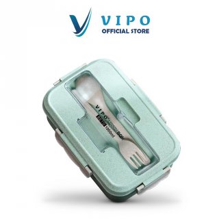 9. Vipo Official Shop VIP-21 Kotak Bekal Makan 3 Sekat, Pas untuk Bekal Anak