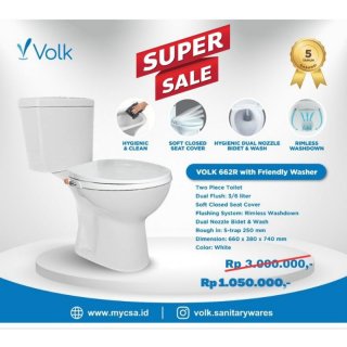 Volk Freesia 662R Two Piece Toilet