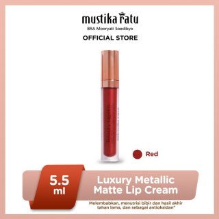 Mustika Ratu Beauty Queen Luxury Metallic Matte Lip Cream - Red