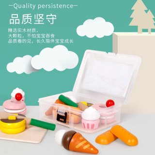 17. Malo Toys Mainan Kayu Buah Es Krim Kue Donat Potong, Bisa Membuat Si Kecil Lebih Kreatif