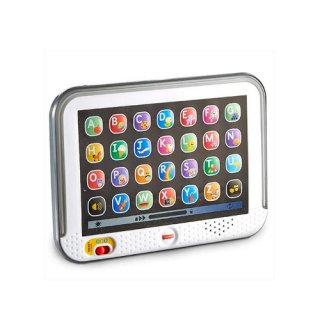 Fisher Price Pretend Tablet Learning Toy With Lights And Music, Gray, Baby And Toddler Toy