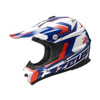 Helm Motocross Zeus ZS-951 White RR12 Red