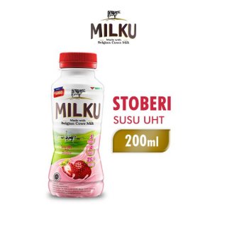 Milku Susu UHT Rasa Stroberi (200 ml)