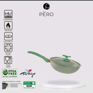 Pero Wok Pan 24cm + Glass Lid